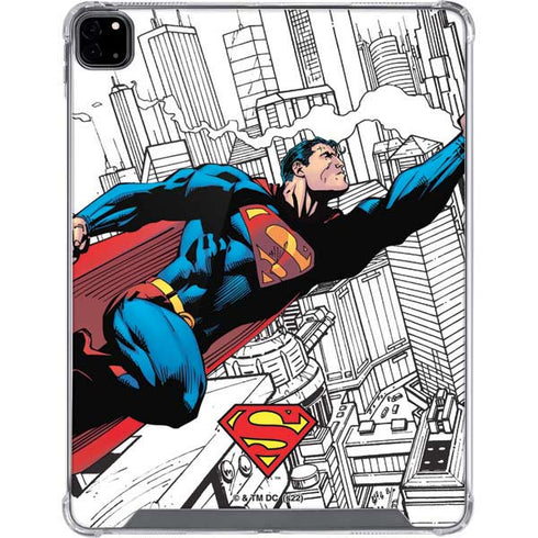 DC Comics Superman Super Speed Flying Over City iPad Pro 12.9in (2020) Clear Case